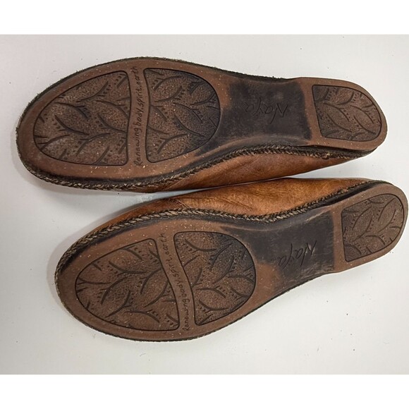 Naya Olympia Ballet Flats 8.5 Leather Slip On Comfort Arch Support Tan Shoe Boho - Picture 8 of 9